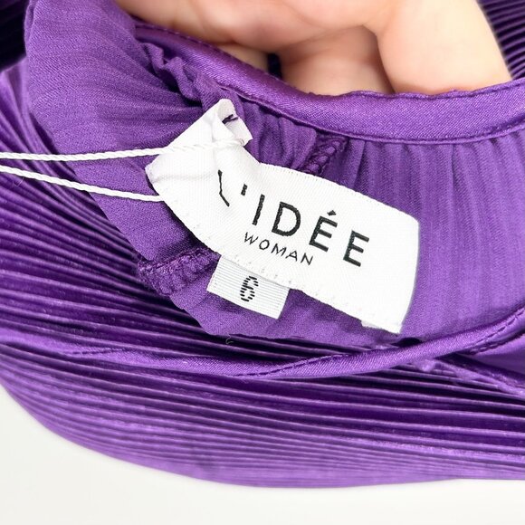 NWT L’idee Klum Lidi Pleated Bodycon Halter Gown in Arabia - Picture 10 of 12